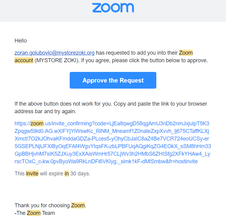 Mystore Zoki - instaliranje ZOOM naloga